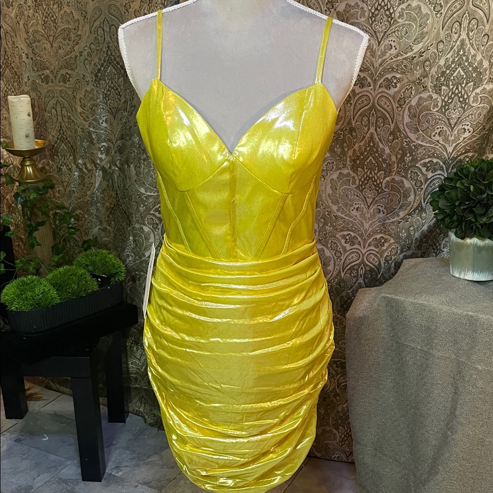 Radiant Yellow Mini Dress